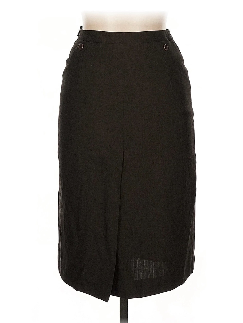 Patrizia Pepe Black Midi Skirt with Front Slit